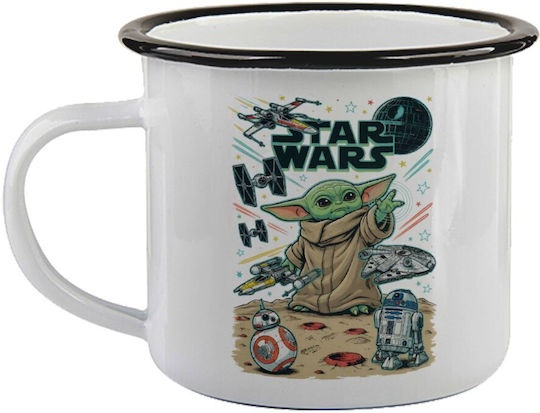 Koupakoupa Grogu Enamel Mug Black 360ml