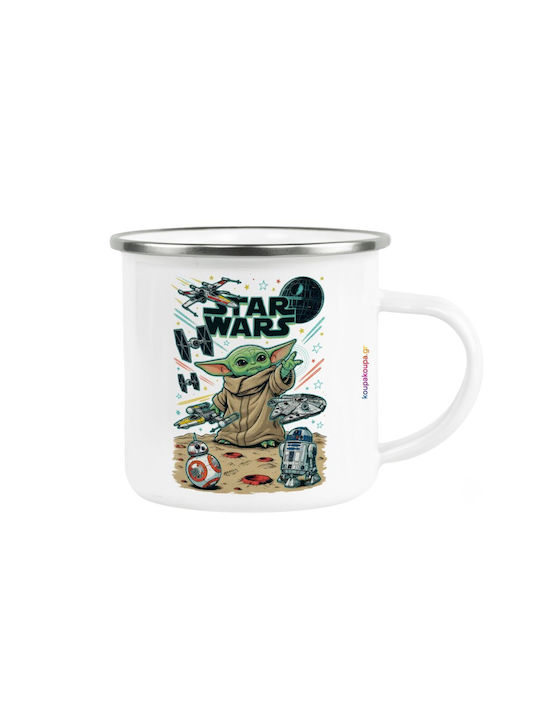 Koupakoupa Grogu Metallic White Mug 360ml