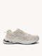 Beige Sneakers Mesh Panel Mehrlagige Sohle