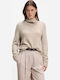 Women's Woolen Turtleneck Sweater Beige