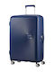 American Tourister Soundbox Μεγάλη Βαλίτσα Ταξιδίου Σκληρή Μπλε Σκούρο Ύψους 77εκ.