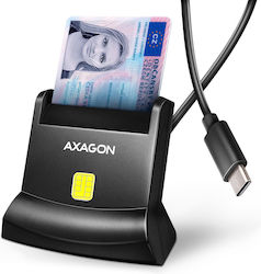 Axagon Кард рийдър USB 2.0 Type-C за SmartCard Axagon Кард рийдър USB 2.0 Type-C за SmartCard
