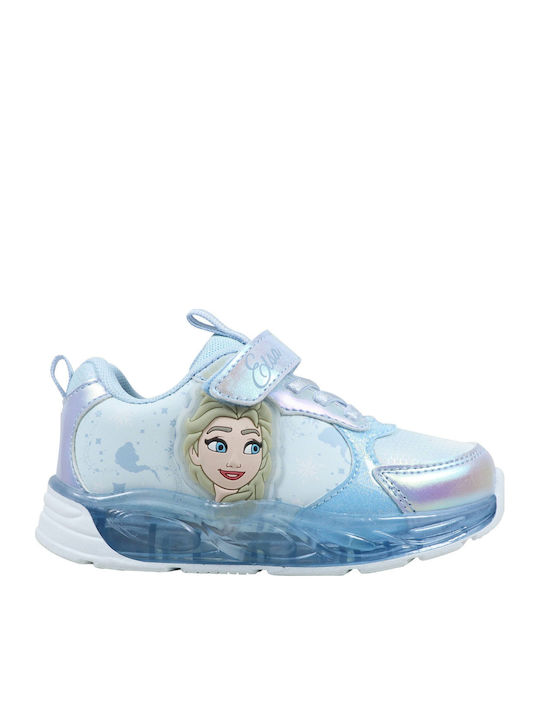 Sneaker Kids Sneakers Anatomic with Hoop & Loop Closure & with Lights Light Blue