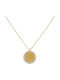 Gatsa Constantine Talisman Necklace in 9 K Gold with Zircon