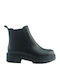 Leder Damen Stiefeletten Schwarz
