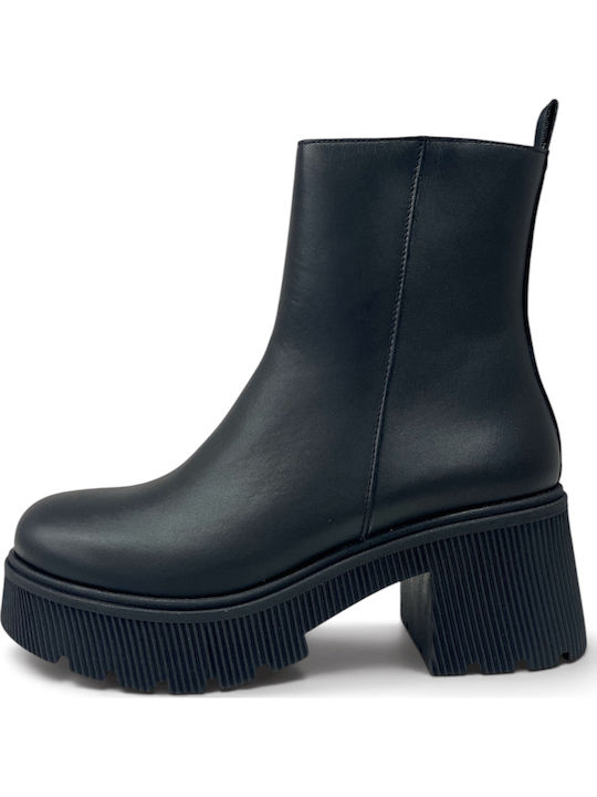 Ragazza Leder Damen Stiefeletten Schwarz