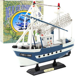Lean Toys Риболовен Кораб Flying Lady Моделна Фигура Кораб Синя 24x23см