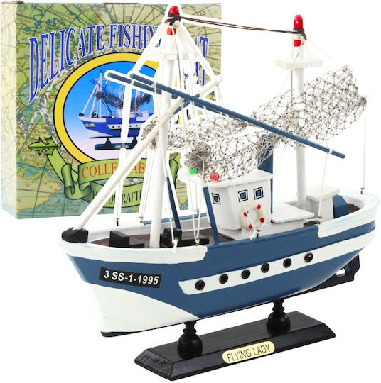 Lean Toys Риболовен Кораб Flying Lady Моделна Фигура Кораб Синя 24x23см