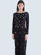 Pantaloni Dama Din Tesatura Cu Croiala Regular Black