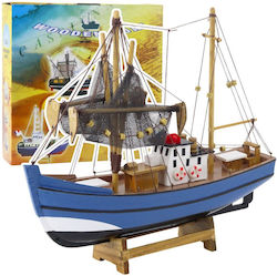 Lean Toys Риболовна Лодка Моделна Фигура Кораб Синя