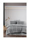 Mc Decor Safir Super-Double Bed Sheets Set 240x260cm Safir Grey (4 Pieces)
