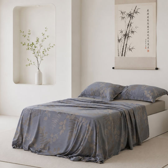 Silk Fashion Σετ Σεντόνια Υπέρδιπλα με Λάστιχο 160x200+40εκ. Pureline (4τμχ)