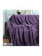 Samtige Einzelbettdecke 160x220cm Lila