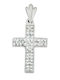 Savvas Design Бял Златен Кръст 18 Карата Без Верижка СТА02248