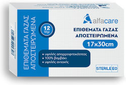 Alfa Care Sterile Medizinische Gaze 17x30cm 12 Stück Alfa Care Sterile Medizinische Gaze 17x30cm 12 Stück
