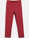 Kinderleggings Lang Dunkelrotes Rot