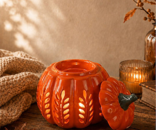 Керамичен Арома Лампа Тиква 13x13x14см Едноцветен Candlemaker