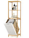 Costway Καλάθι Απλύτων Bamboo Λευκό