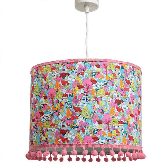 Einfaches Licht Kinderzimmer-Deckenleuchte mit E27-Fassung Rosa 35x25cm