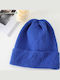Beanie Unisex Strickmütze in Blau Farbe