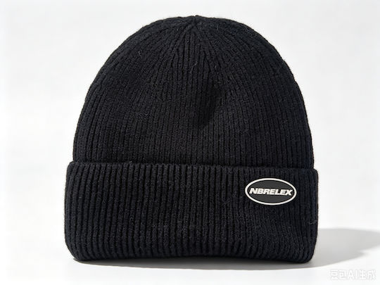 Beanie Unisex Strickmütze in Schwarz