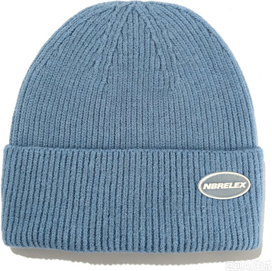 Beanie Unisex Strickmütze in Blau Farbe