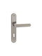 Viometale Front Door Lever With Plate Nickel Matte