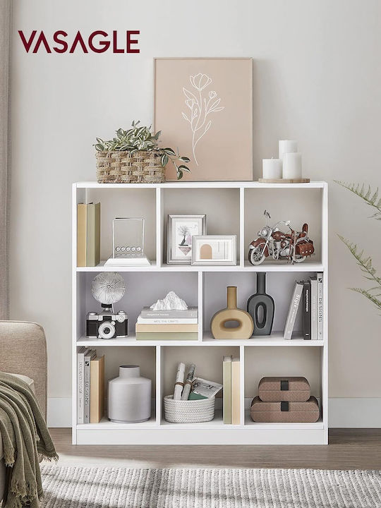 Bibliotecă Albă 97.5x30x100cm