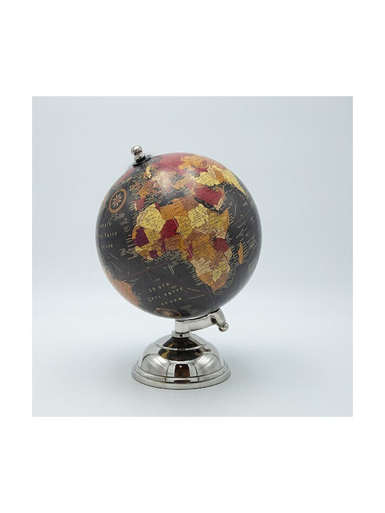 Glob Pământesc Metalic Negru-Roșu-Maro 20.30cm Eurolamp 819-00347