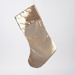 Weihnachtliche Dekorationssocke aus Polyester M49,5xL27xH19cm Gold