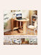 Foldable Outdoor Wooden Table Natural Wood 163x80x75cm