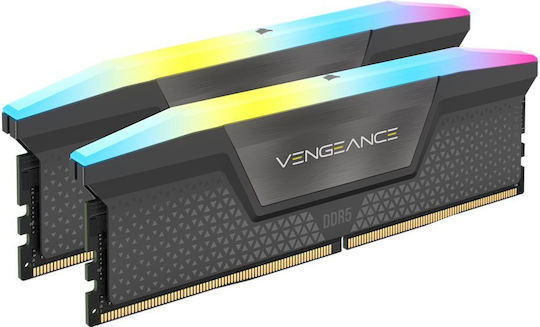 Corsair Vengeance RGB DDR5 32GB RAM with Modules and Speed 6000 for Desktop