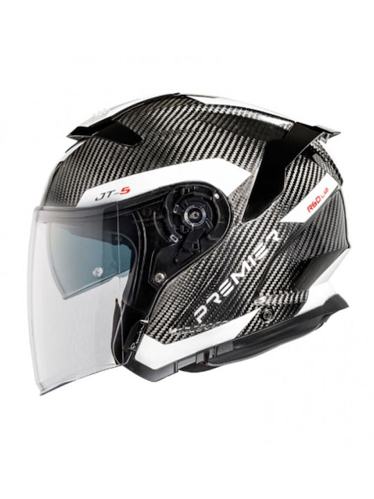 Premier JT5 Black/White Κράνος Μηχανής Jet ECE ...