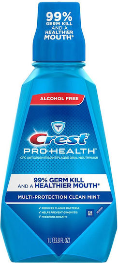 Crest Apă de Gură pentru Albire, Gingivită, Împotriva Plăcii & a Halitozei 1000ml
