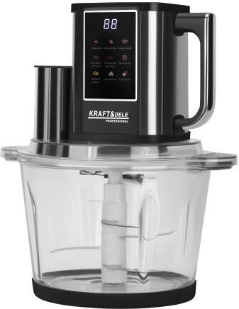 Kraft & Dele Mini Tocatoare 550W cu Recipient 3lt Gri