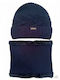 Beanie Unisex Strickmütze in Blau Farbe