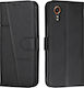 Samsung Galaxy Xcover 7 Кожен Калъф За Телефон С Текстура На Телешка Кожа Черен