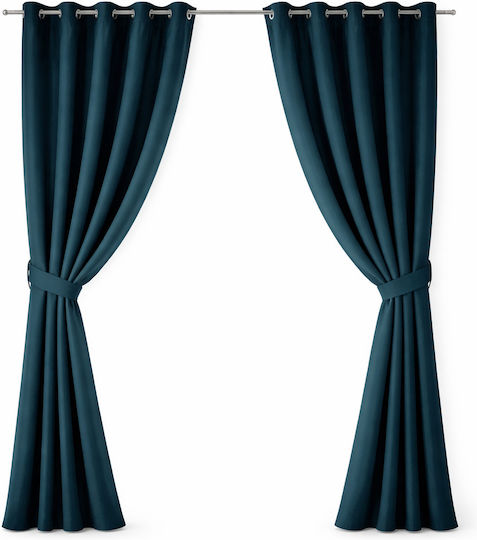 Atmosphera Perdea Cu Capse Albastru Aegean 140x260 cm