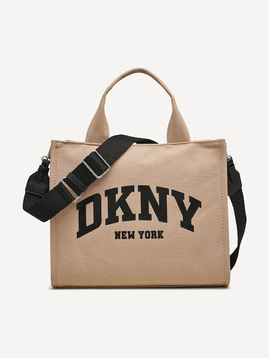 DKNY Hadlee Υφασμάτινη Γυναικεία Tote Τσάντα Καφέ