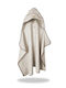 Qmini Baby Bath Towel Bathrobe Hooded Beige 120x85cm