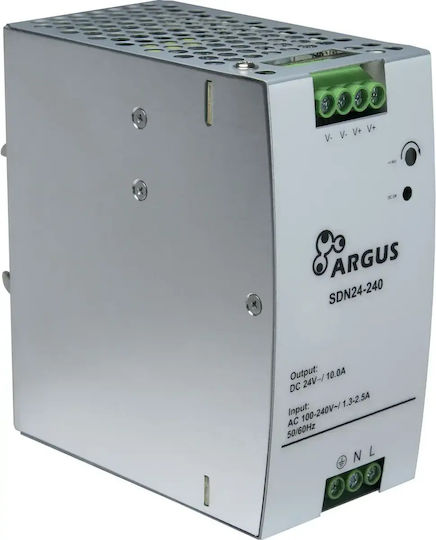 Inter-Tech DIN Rail Power Supply with 24V Output and 240W Power