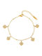 Charmy Women's Chain Bracelet Gold Plated Steel with Zircon