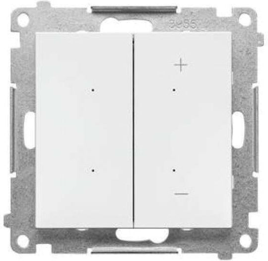 Kontakt-Simon Μηχανισμός για Διακόπτη Dimmer LED σε Λευκό Χρώμα
