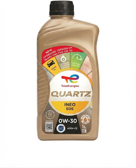 Total Quartz Ineo SDE Συνθετικό Λάδι Αυτοκινήτου 0W-30 1lt