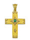 Savvas Design Vergoldeter Kreuz 18K Ohne Kette STΑ02234