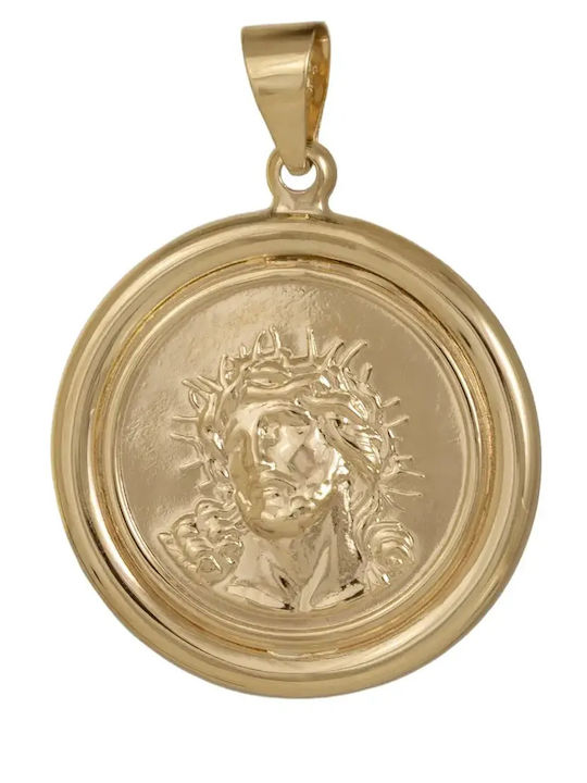 Kinder Amulette Kinderschutzamulett mit Kette mit Jesus Christus aus 9K Gold 056658