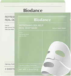 Biodance Refreshing Sea Kelp Real Deep Mască pentru Față 4 buc x 34 gr Biodance Refreshing Sea Kelp Real Deep Mască pentru Față 4 buc x 34 gr