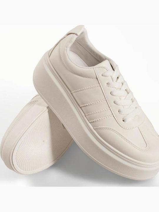The Shoemart Adidași Flatforms Pentru Femei Albi