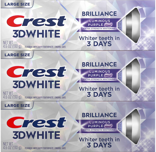 Crest 3d White Brilliance Οδοντόκρεμα για Λεύκανση & Τερηδόνα 3x130gr