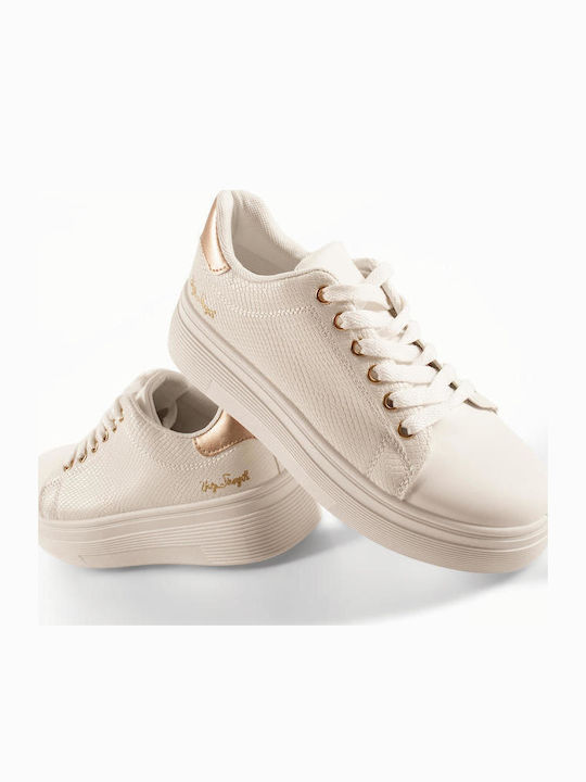 The Shoemart Adidași Flatforms Pentru Femei Albi